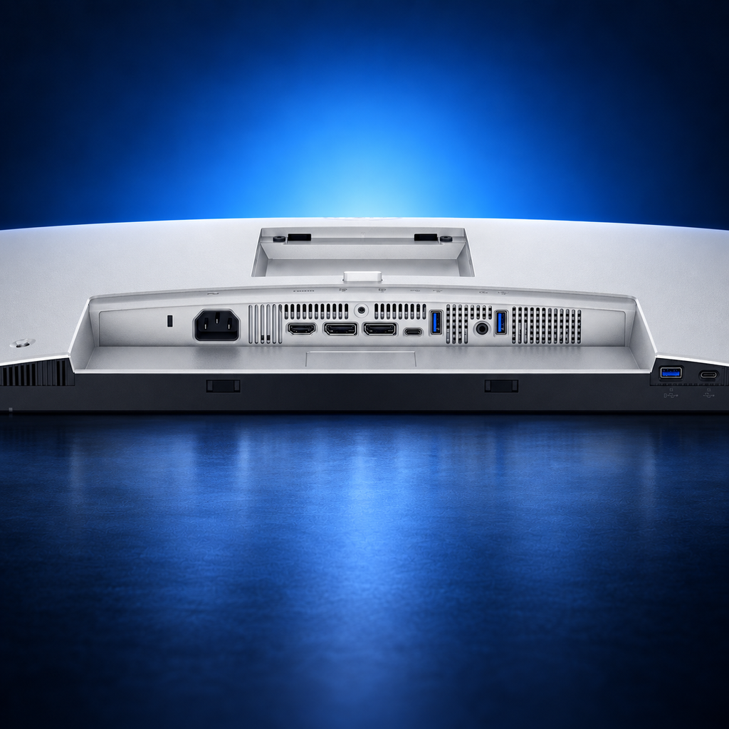 Dell U2724D DisplayPort HDMI and USB connectivity