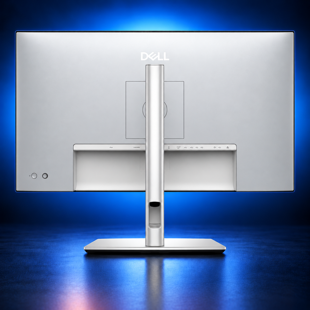 Dell UltraSharp U3225QE 31.5-inch 4K Thunderbolt worklist monitor front view displaying a cityscape