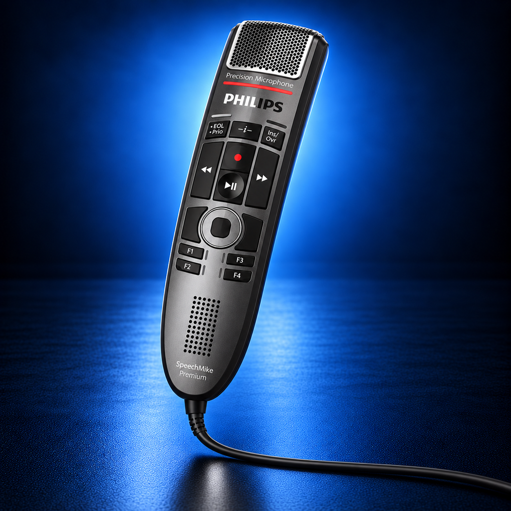 Philips SMP3700 dictation microphone with touch sensor and push-button controls