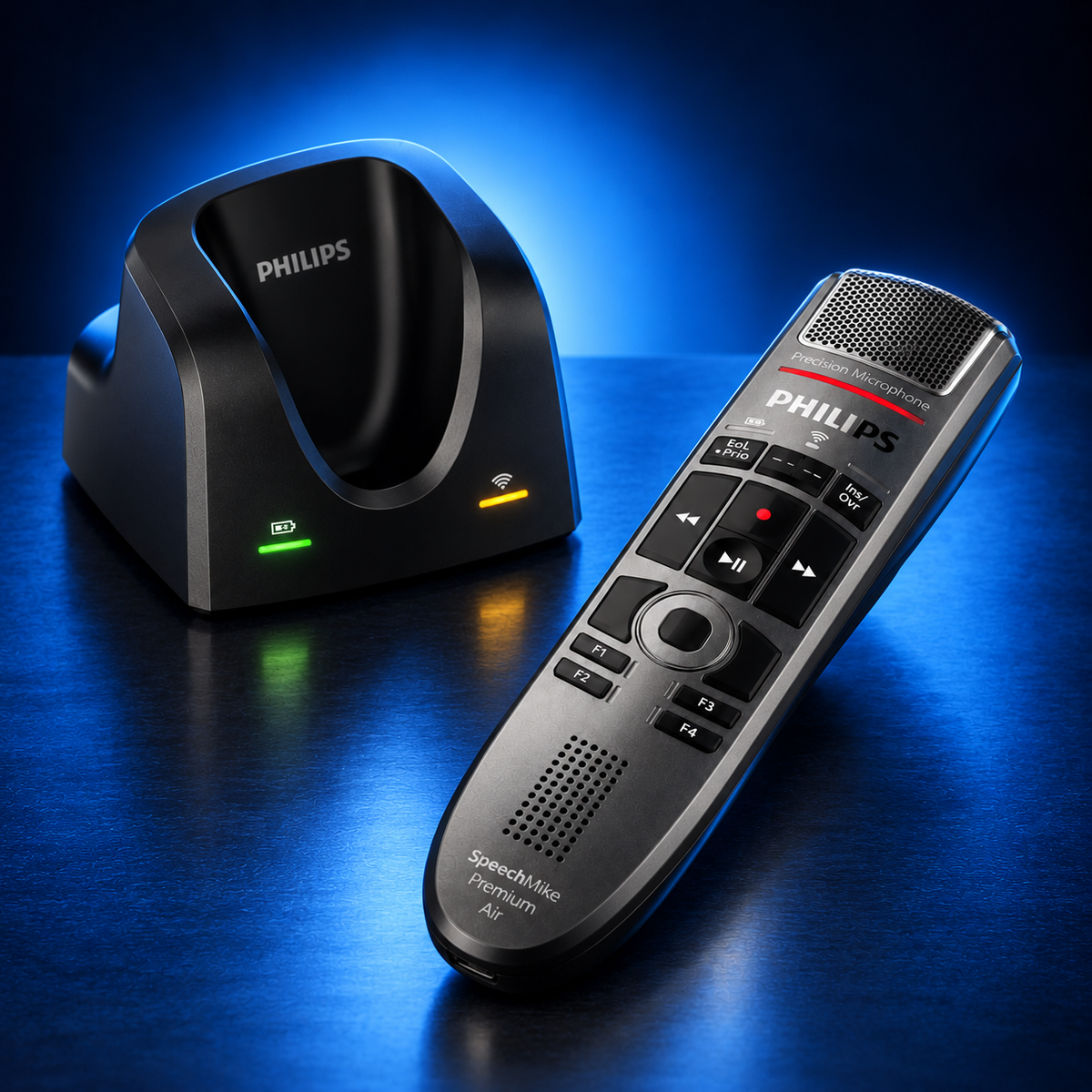 Philips SMP4000 wireless dictation microphone with push-button controls