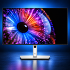 Dell UltraSharp U2724DE 27-inch QHD monitor in a professional worklist setup