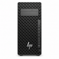 HP Z2 G1i Tower front view with diamond ventilation grille, USB connections and silver HP logo on a plain white background.