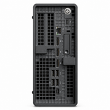 Lenovo ThinkStation P3 Ultra Gen 2 rear view showing ventilation, power connection, USB, Ethernet and display ports on white.